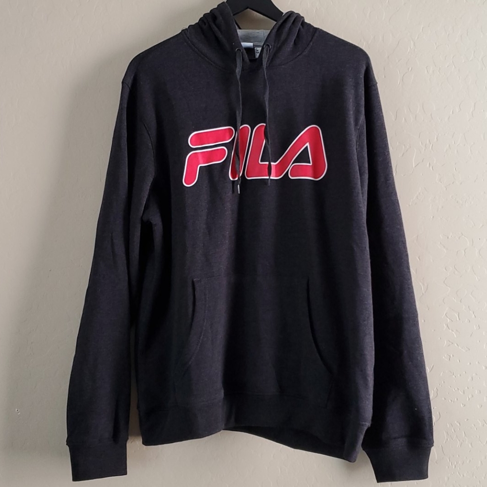 NWOT Fila Men's Logo Hoodie Kangaroo Pocket